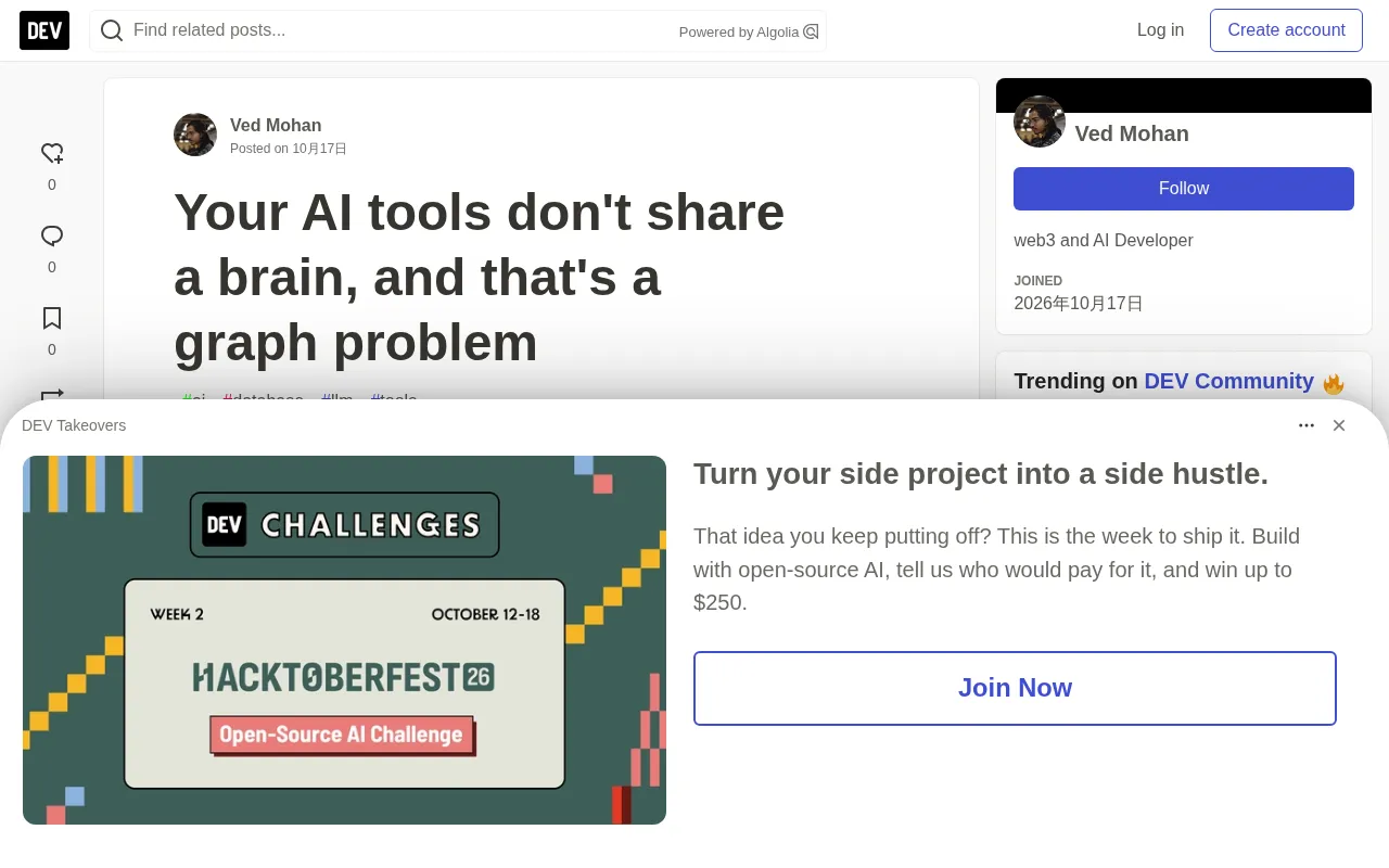 AI Tools Each Remembering Separately? Unify Memory with a Graph Database