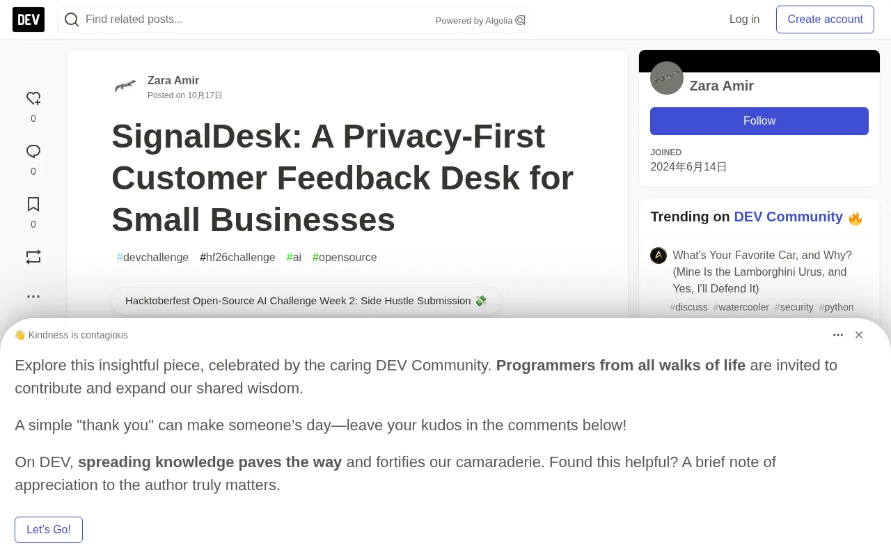 SignalDesk: A Local-First Customer Feedback Intelligence Tool