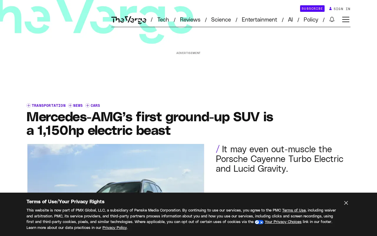 Mercedes-AMG's first all-electric SUV