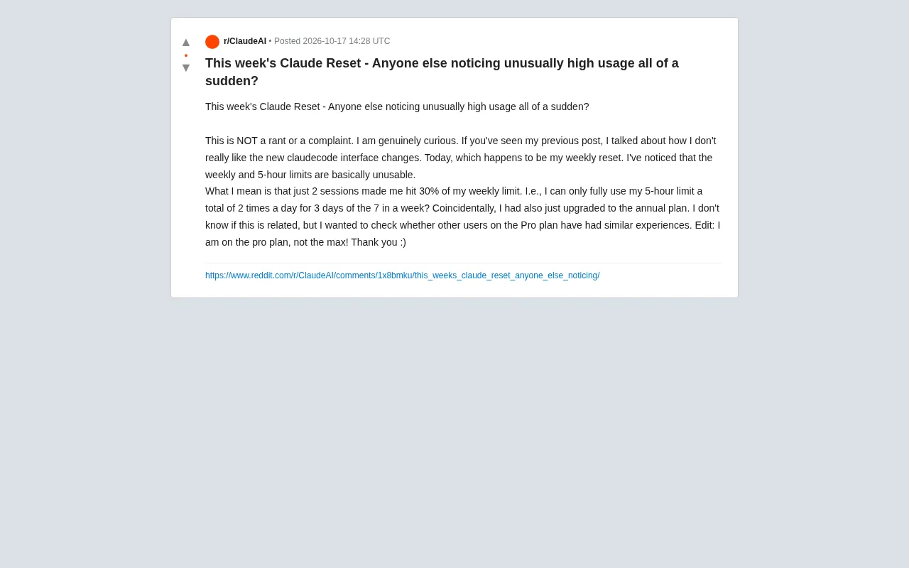 Claude Weekly Quota Draining Abnormally After Reset? Pro Users Speak Out