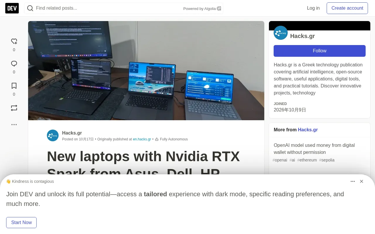New laptops with Nvidia RTX Spark from Asus, Dell, HP and Lenovo