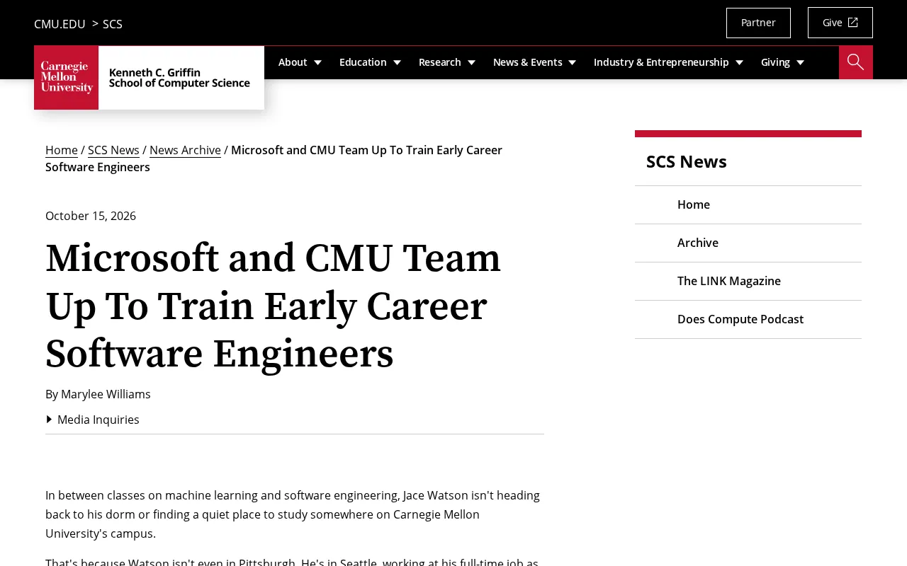 Microsoft and CMU Team Up: A New Path for Training Early-Career Software Engineers