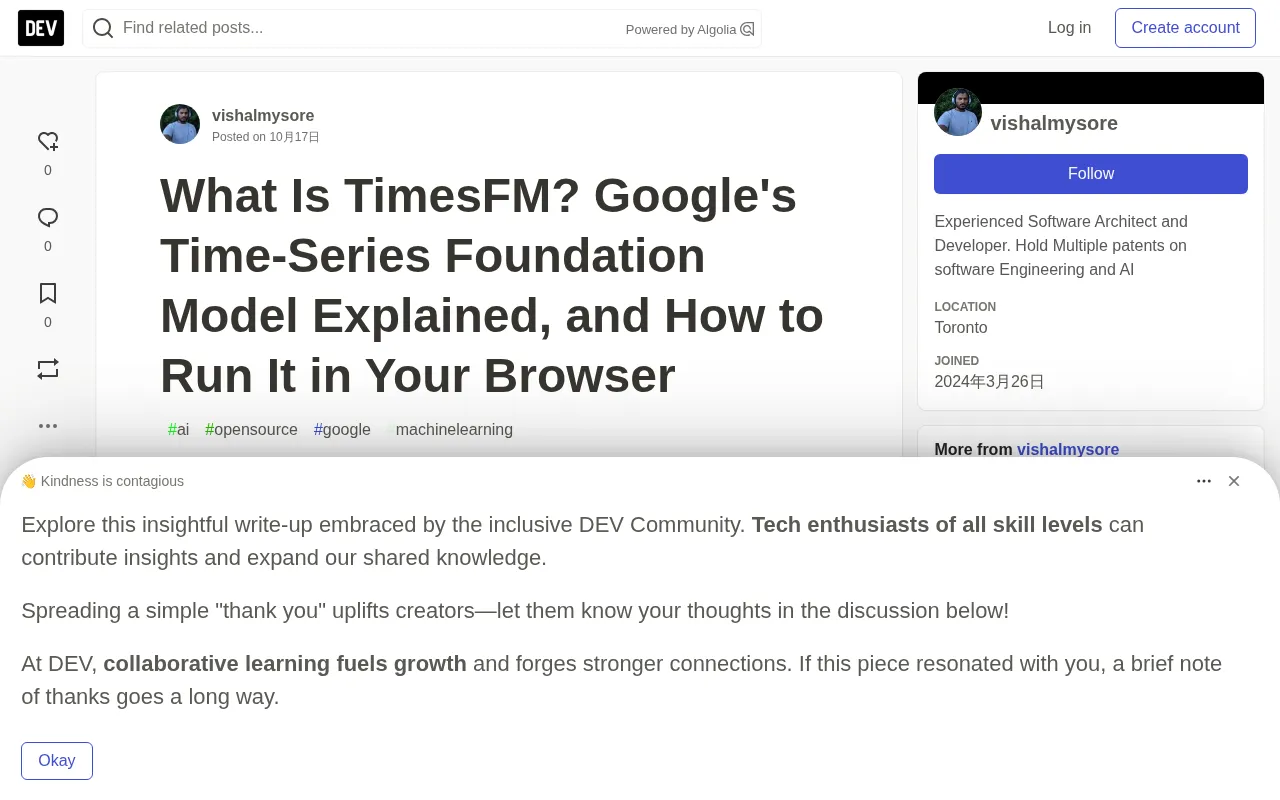 TimesFM Explained: Google's Time Series Foundation Model and Browser Deployment in Practice