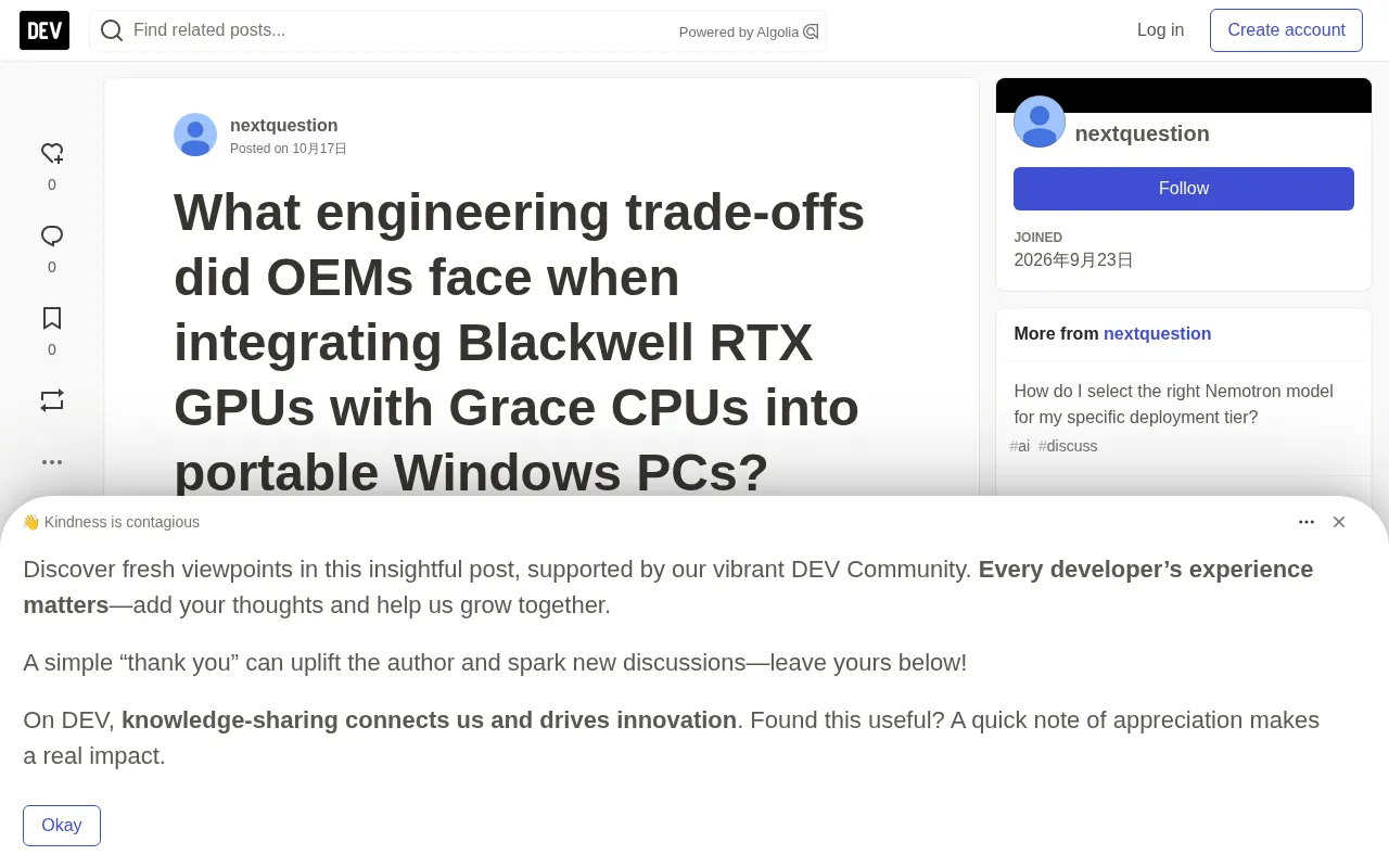 Blackwell RTX and Grace CPU Laptops: OEM Engineering Trade-offs