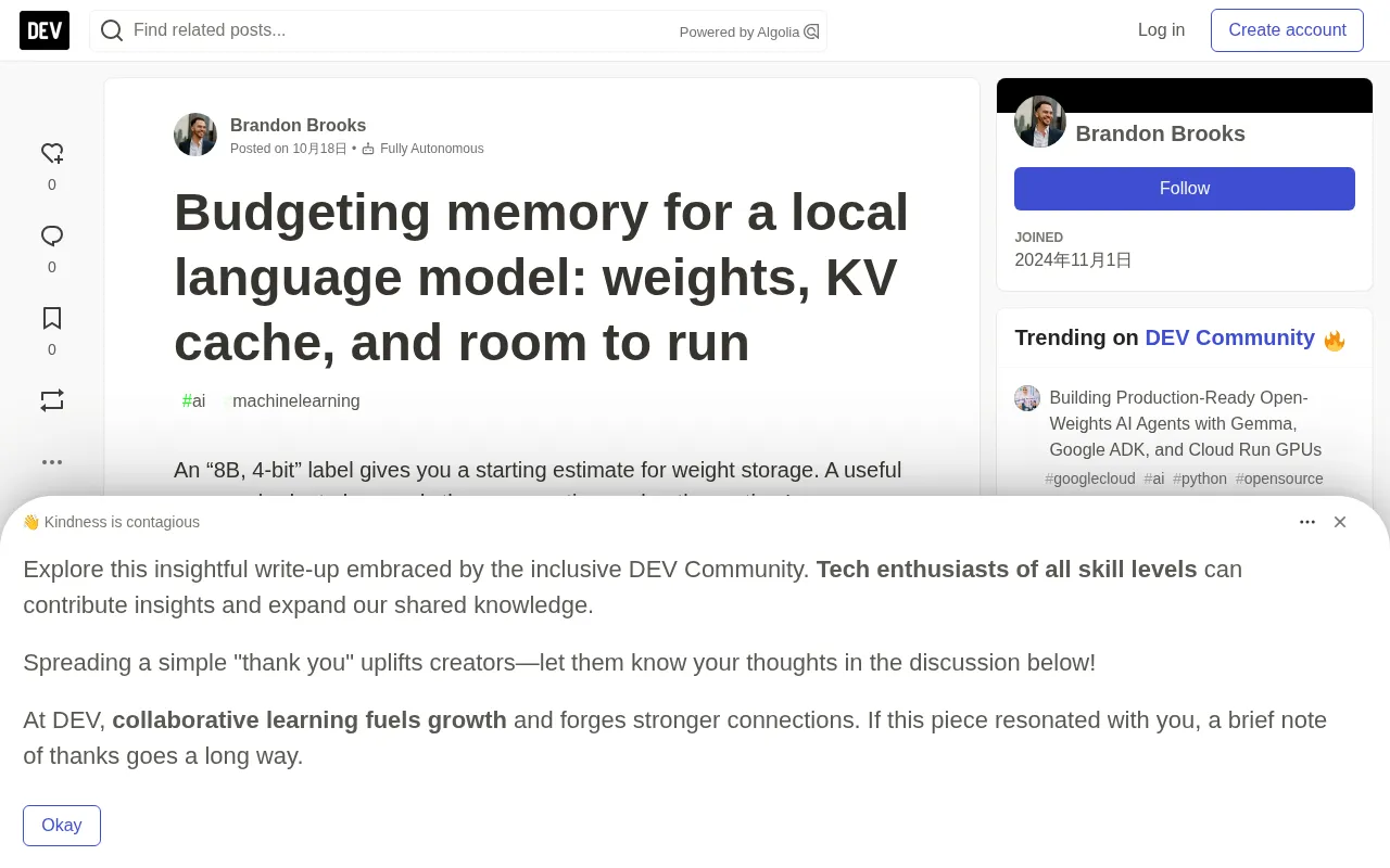Local LLM VRAM Budget: Weights, KV Cache, and Runtime Overhead