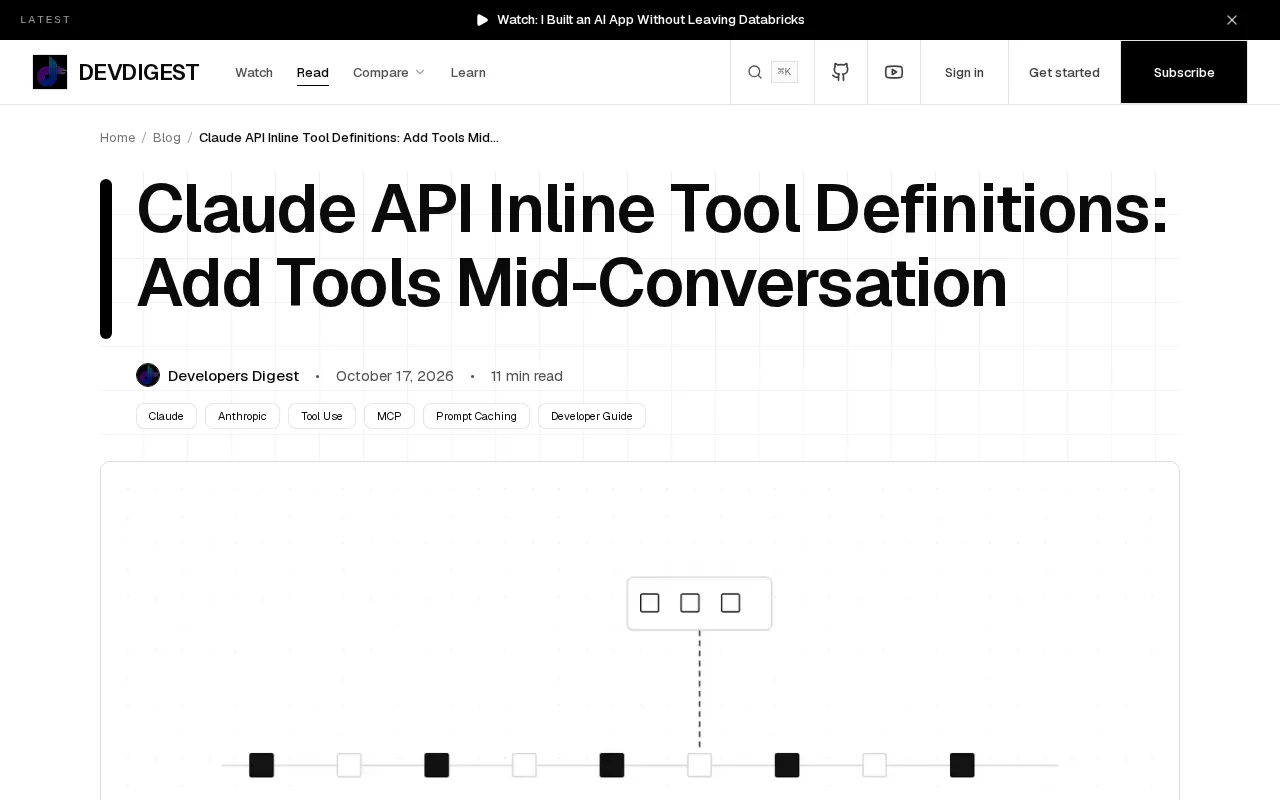 Claude API Inline Tools: Dynamically Adding Tools Mid-Conversation