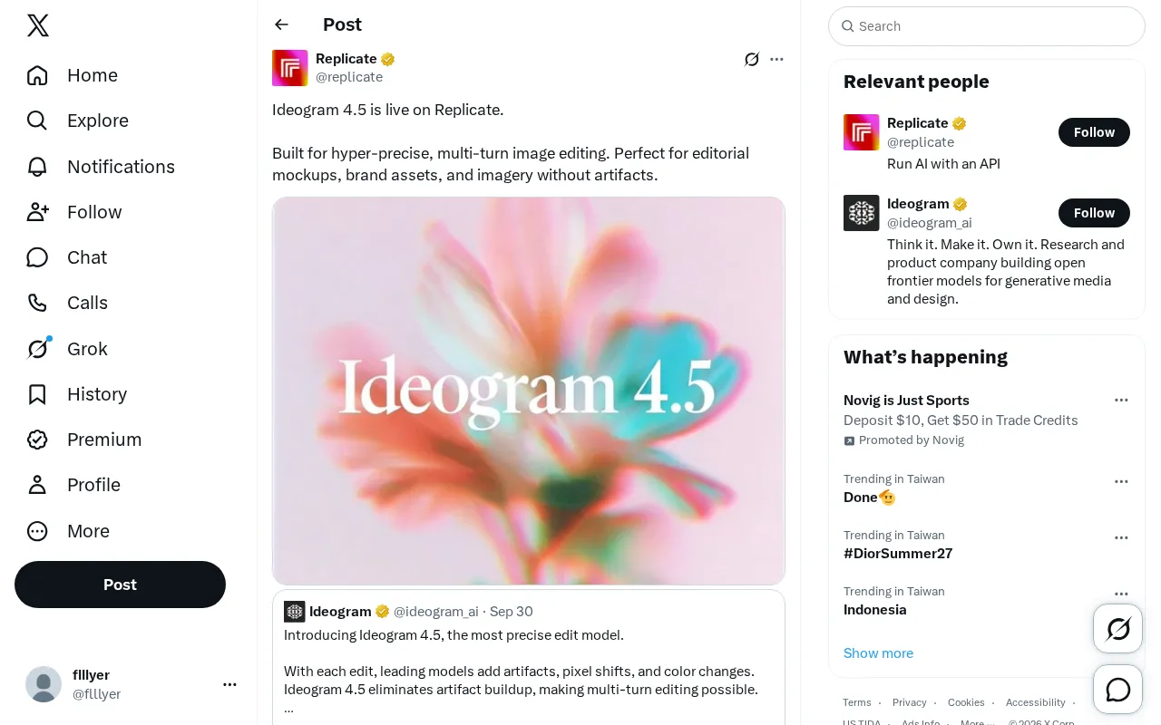 Ideogram 4.5 Lands on Replicate: A New Tool for Multi-Turn, Fine-Grained Image Editing