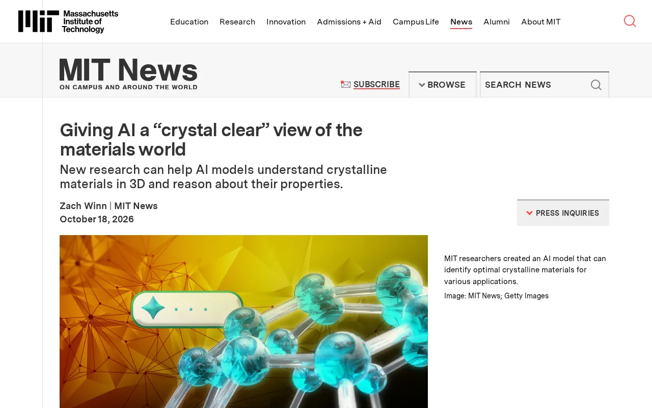 Making AI Understand Crystalline Materials: New Breakthroughs in 3D Understanding and Property Reasoning
