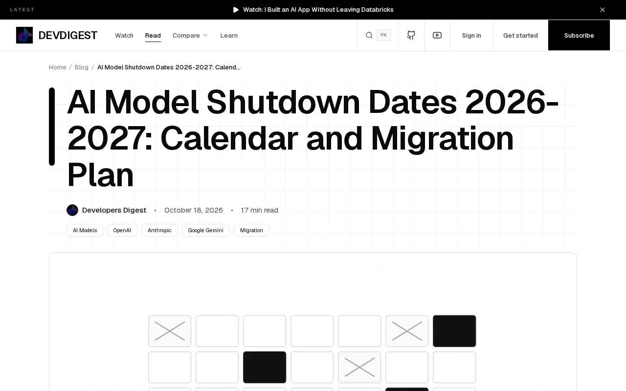 AI Model Shutdown Timeline: 2026-2027 Migration Guide