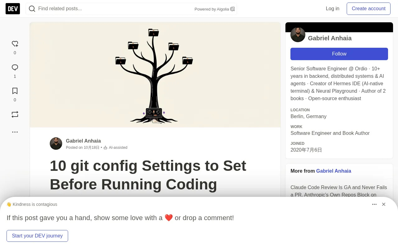 10 Essential Git Configs for Parallel AI Coding Agents