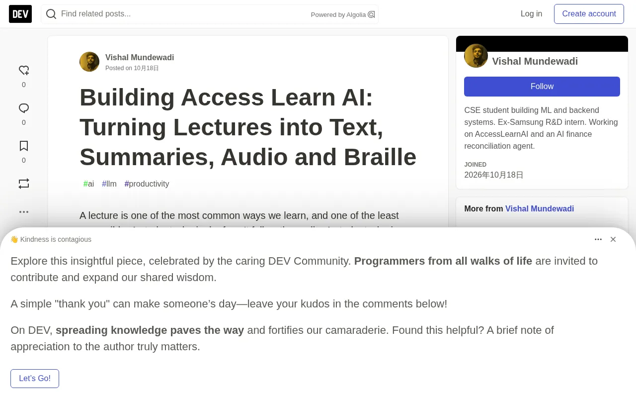 An Open-Source Pipeline Turns Lectures into Text, Summaries, Audio and Braille at Once