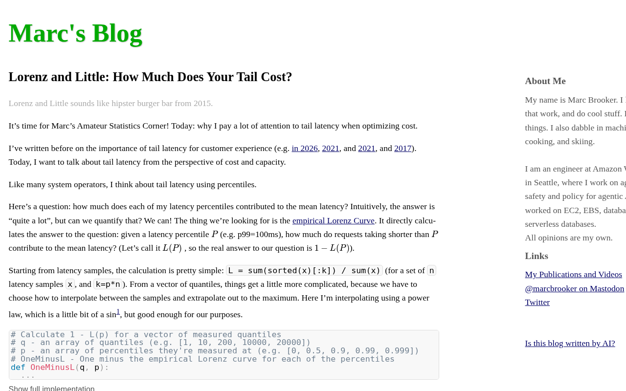What Does Your Data Tail Really Cost? Lorenz and Little's Law Explained