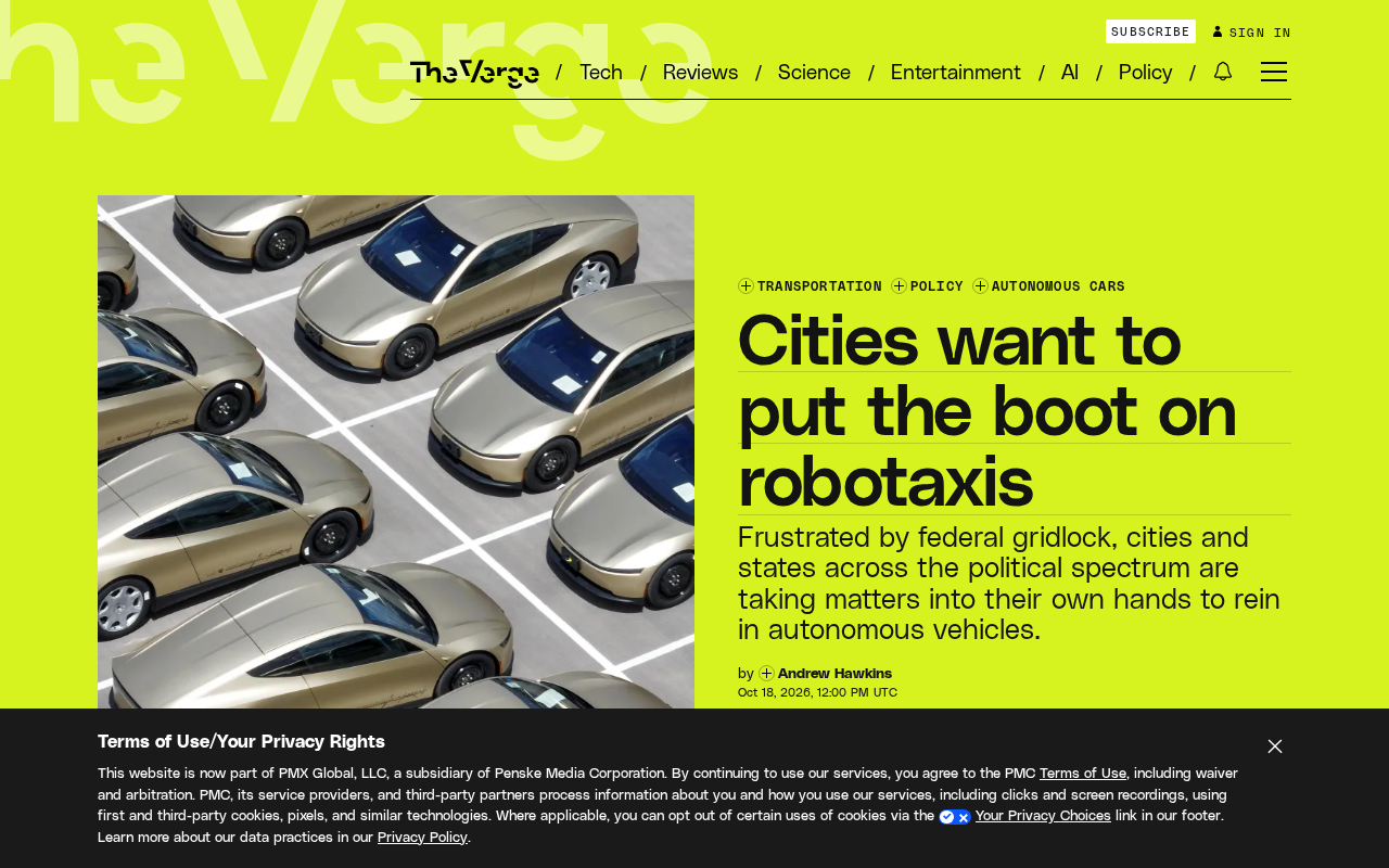 Cities Put the Brakes on Robotaxis: Self-Driving Cabs Face a Regulatory Siege