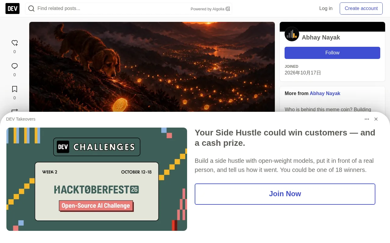 rss source: Sniff: four days, one graph, and an honest answer about meme coins