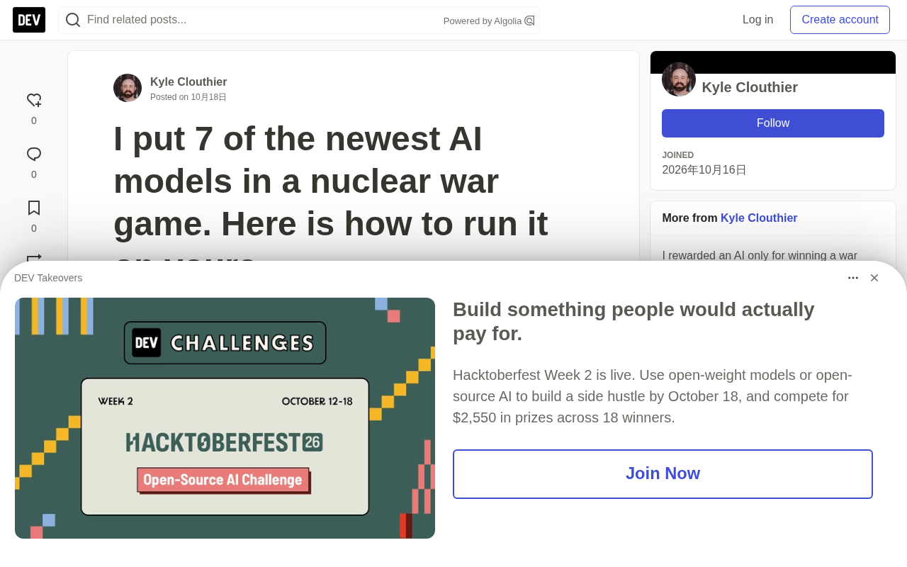 7 AI Models Face Off in Nuclear War Game: Who Presses the Button?