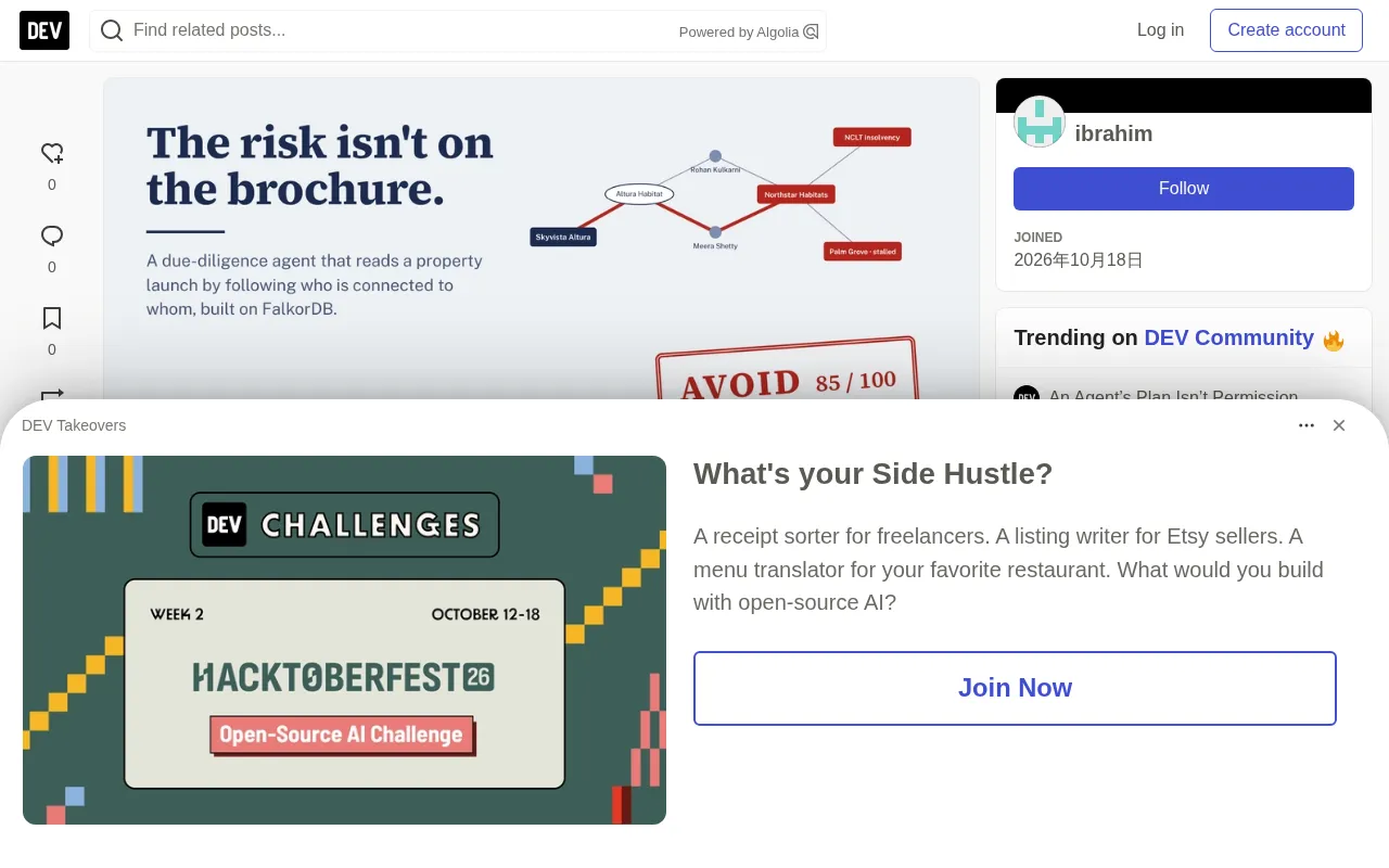 Building a Real Estate Due Diligence Agent with a Graph Database: 81% Hidden Risk Detection Rate
