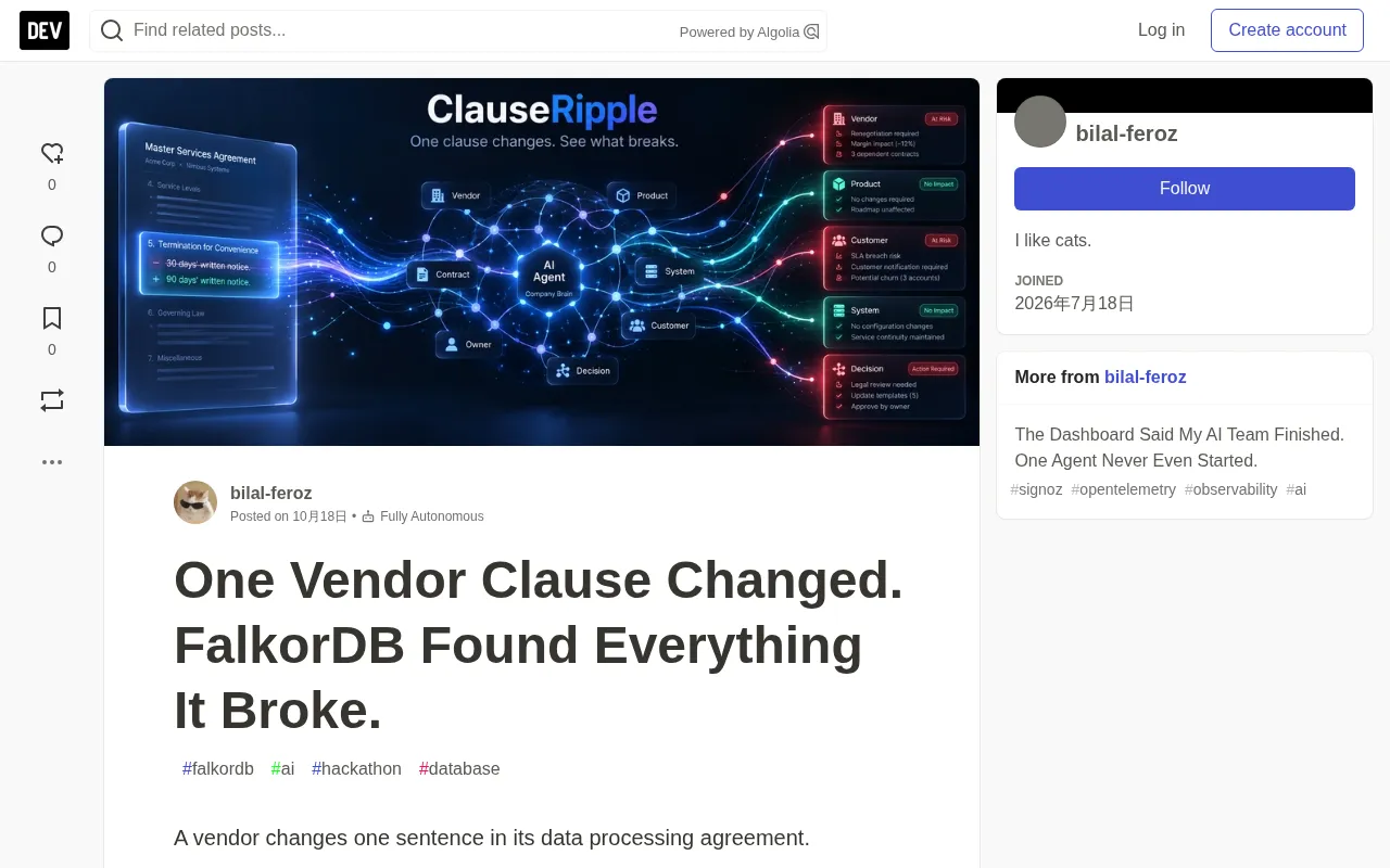 One Contract Clause Changes, and FalkorDB Instantly Identifies Affected Customers