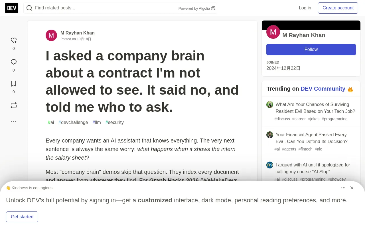 Company Brain Refuses to Answer? Need-to-Know Makes AI Check Permissions First