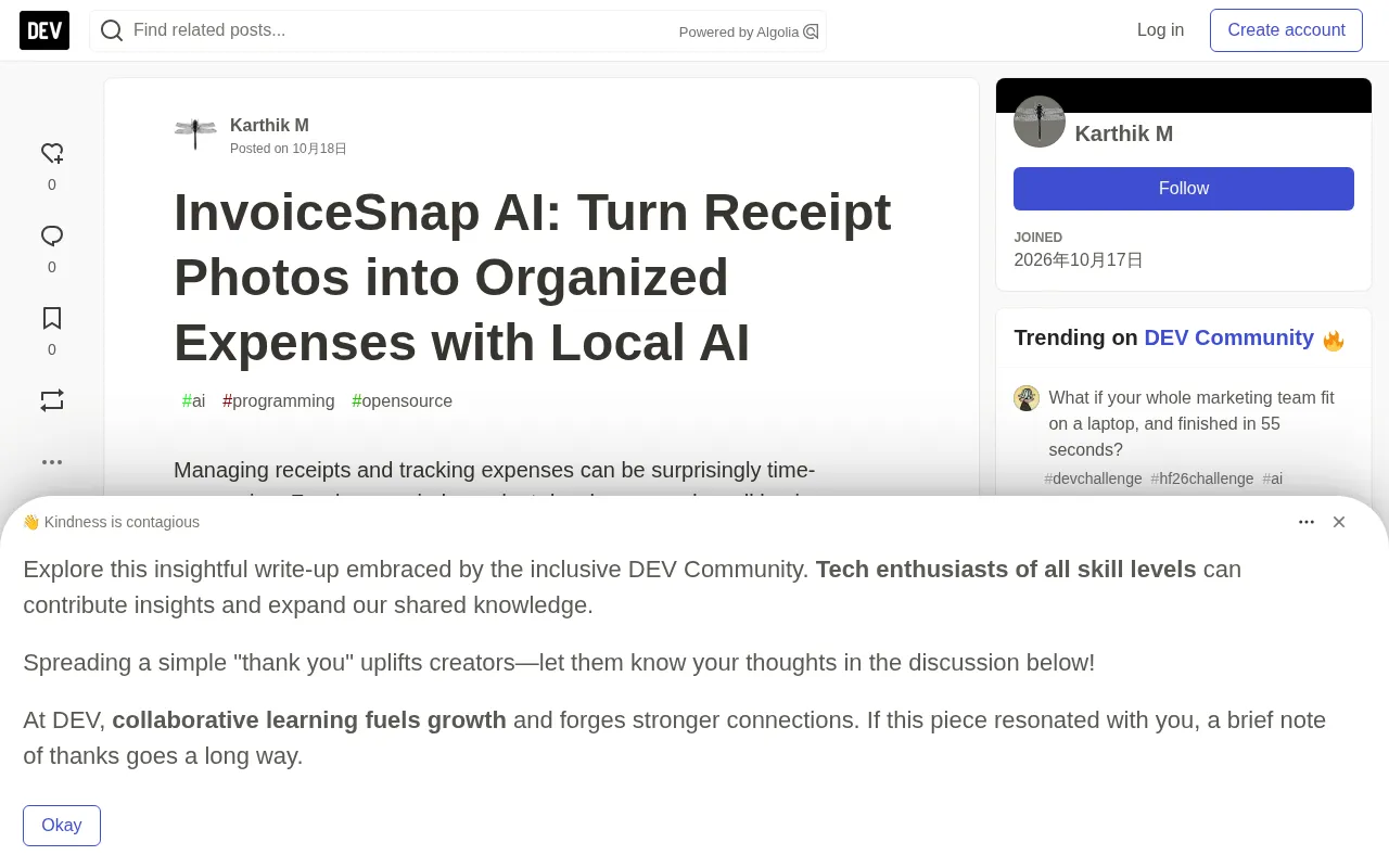 InvoiceSnap AI: Local AI Turns Receipt Photos into Structured Expense Sheets