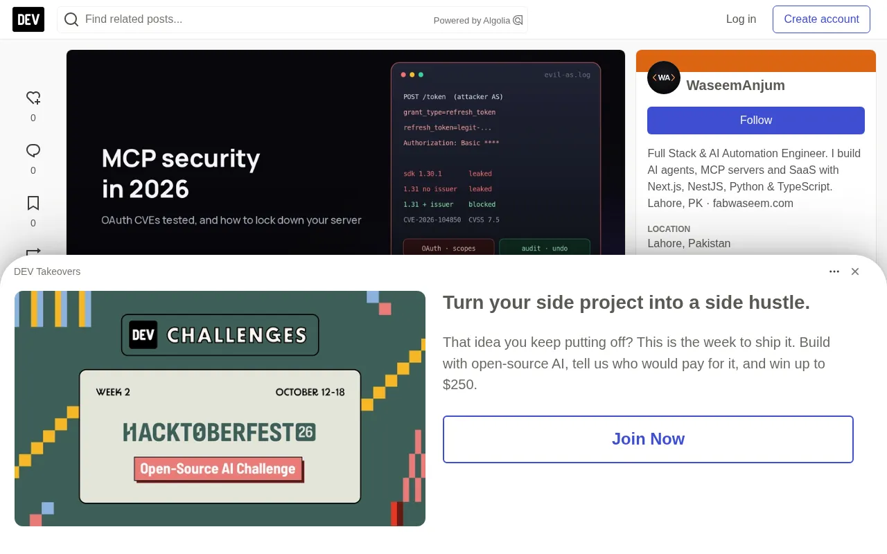 MCP Security Storm: OAuth SDK Vulnerability Testing and Server Hardening Guide
