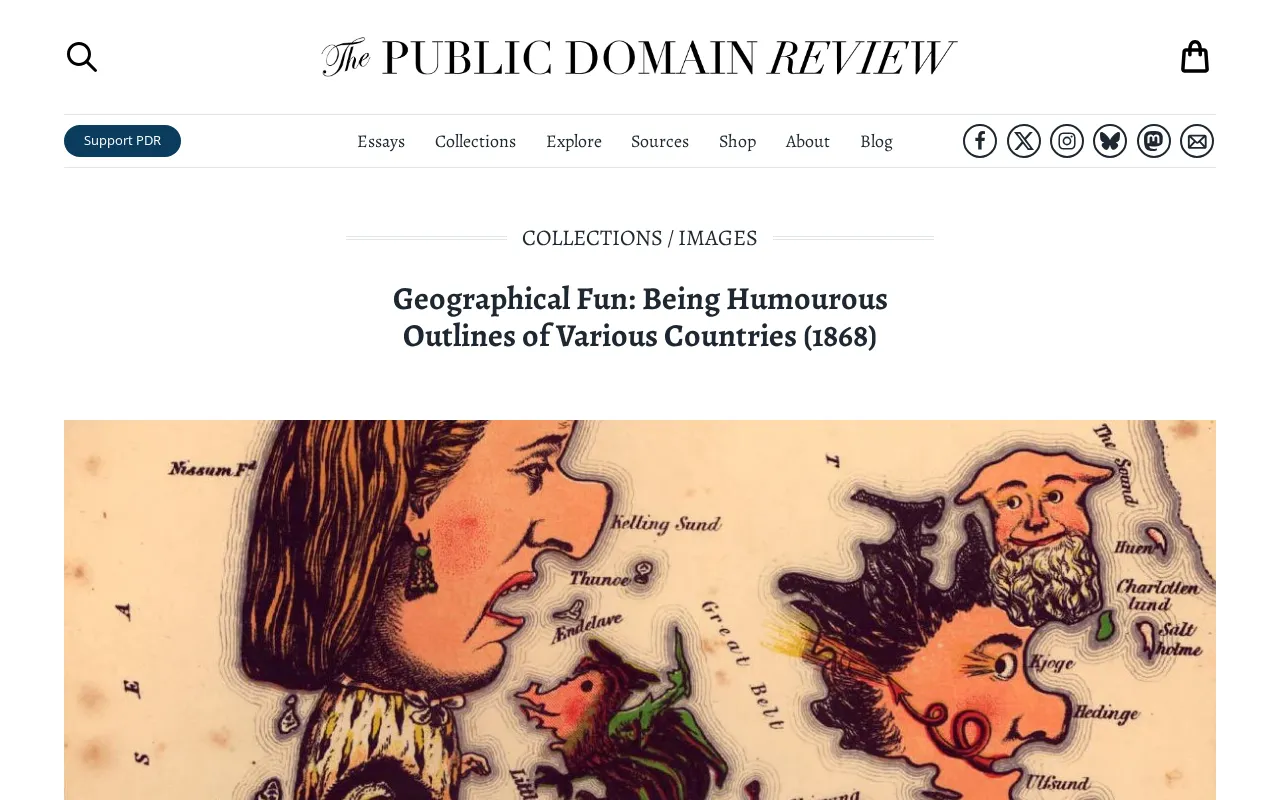 Geographical Fun (1868): Reading Nations Through Humorous Outlines