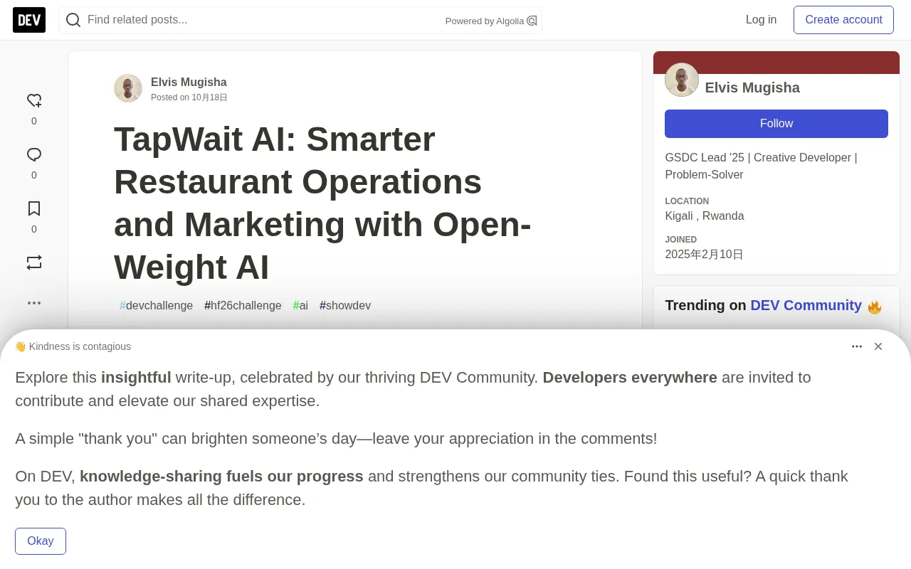 TapWait AI: Open-Source AI Reimagines Restaurant Operations and Marketing