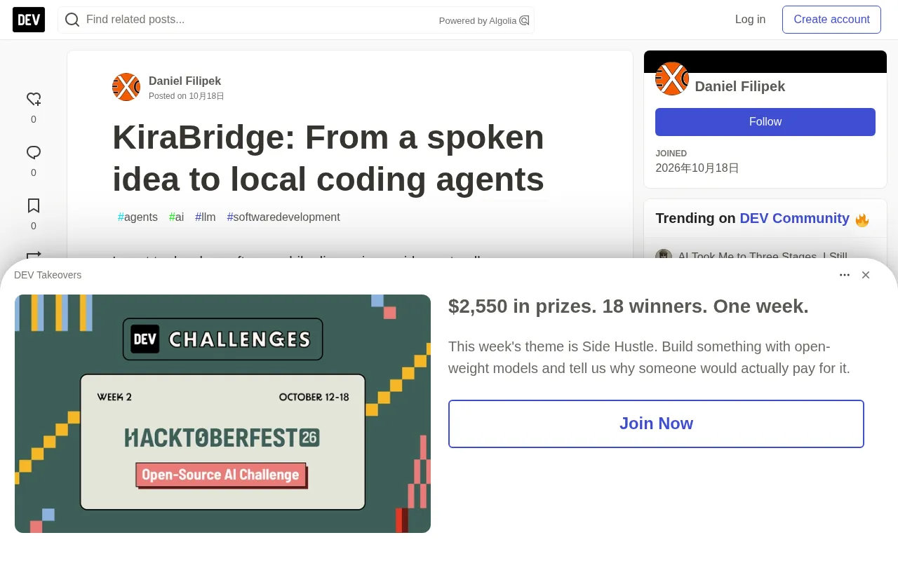 KiraBridge: A Modular Attempt at Voice-Driven Local Coding Agents