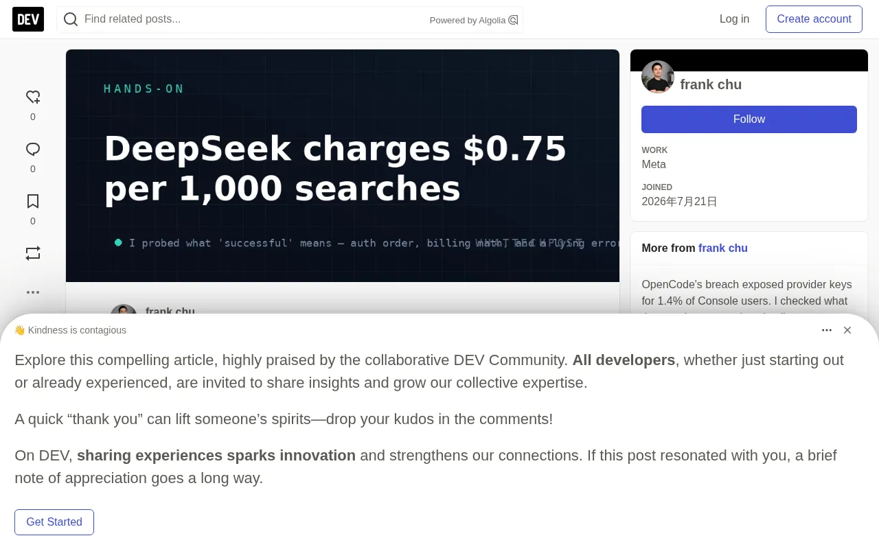 DeepSeek Search API Pricing Breakdown: The Hidden Costs Behind Per-Successful-Request Billing