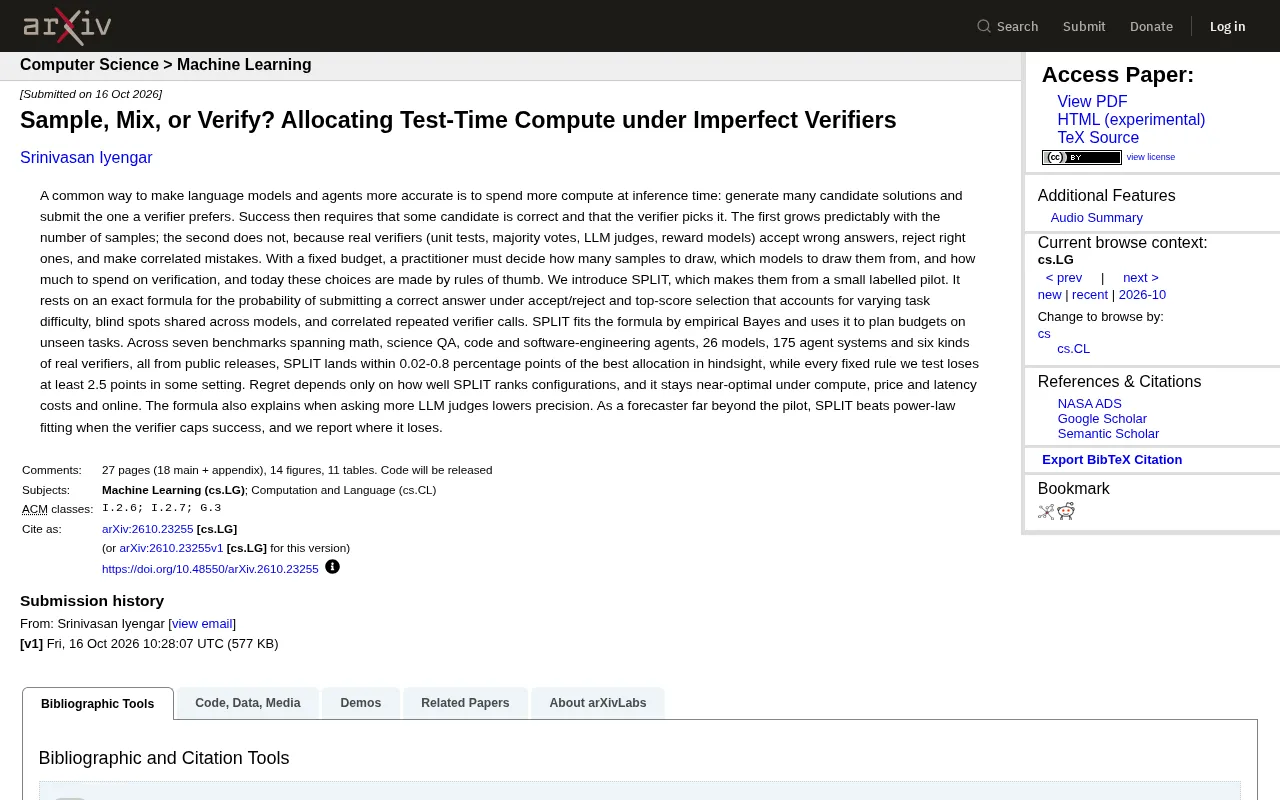 Sampling, Mixing, or Verifying? Optimal Allocation of Inference Compute Under Imperfect Verifiers