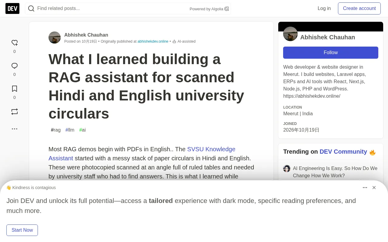 Building a Hindi Scanned-Document RAG Assistant: OCR and Hybrid Retrieval in Practice
