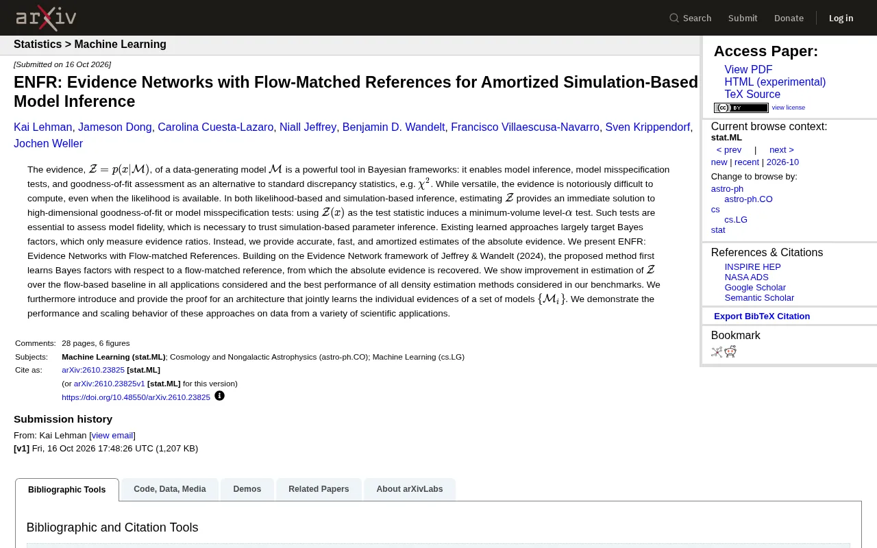 ENFR: Flow-Matched Reference Evidence Networks Accelerate Bayesian Model Inference