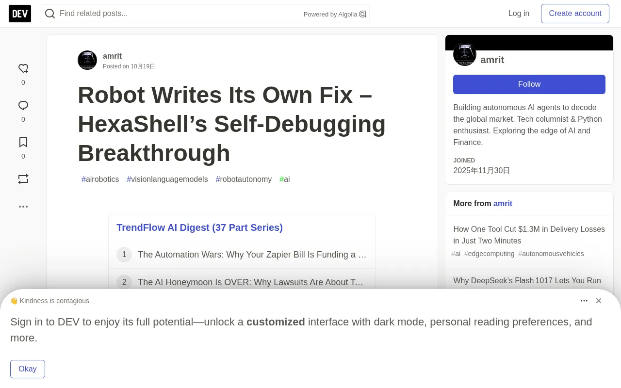 HexaShell Lets Robots Write Their Own Code to Fix Grasping Failures