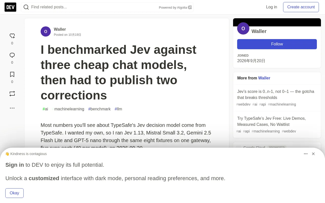Hands-on: Jev vs Three Cheap Models — the Cost Advantage Isn't That Big