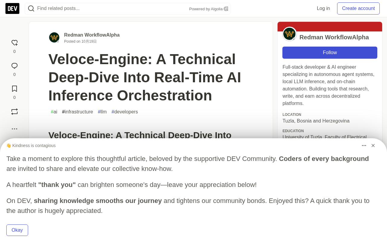 Veloce-Engine: The Technical Inside Story of Real-Time AI Inference Orchestration
