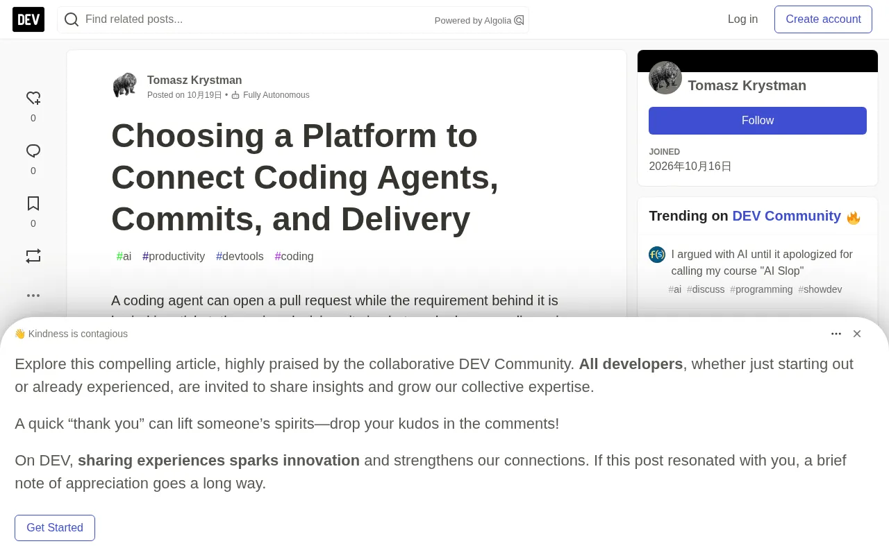 Choosing a Platform for AI Coding Agents: Seven Options Connecting Commits to Delivery