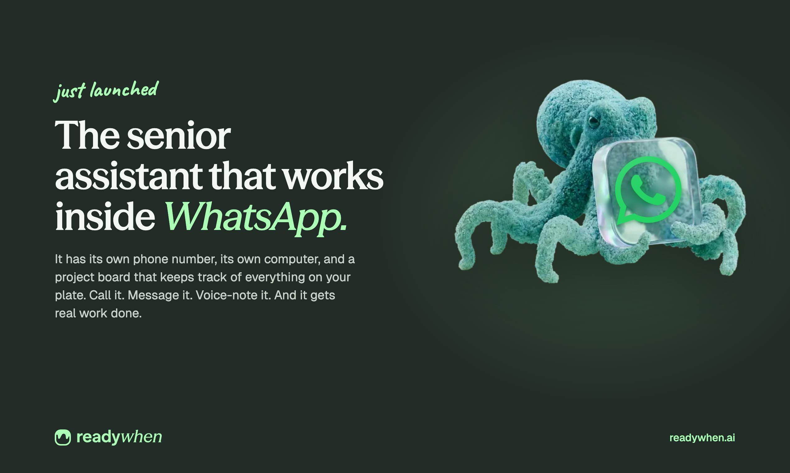 readywhen:在WhatsApp里干活的AI资深助理
