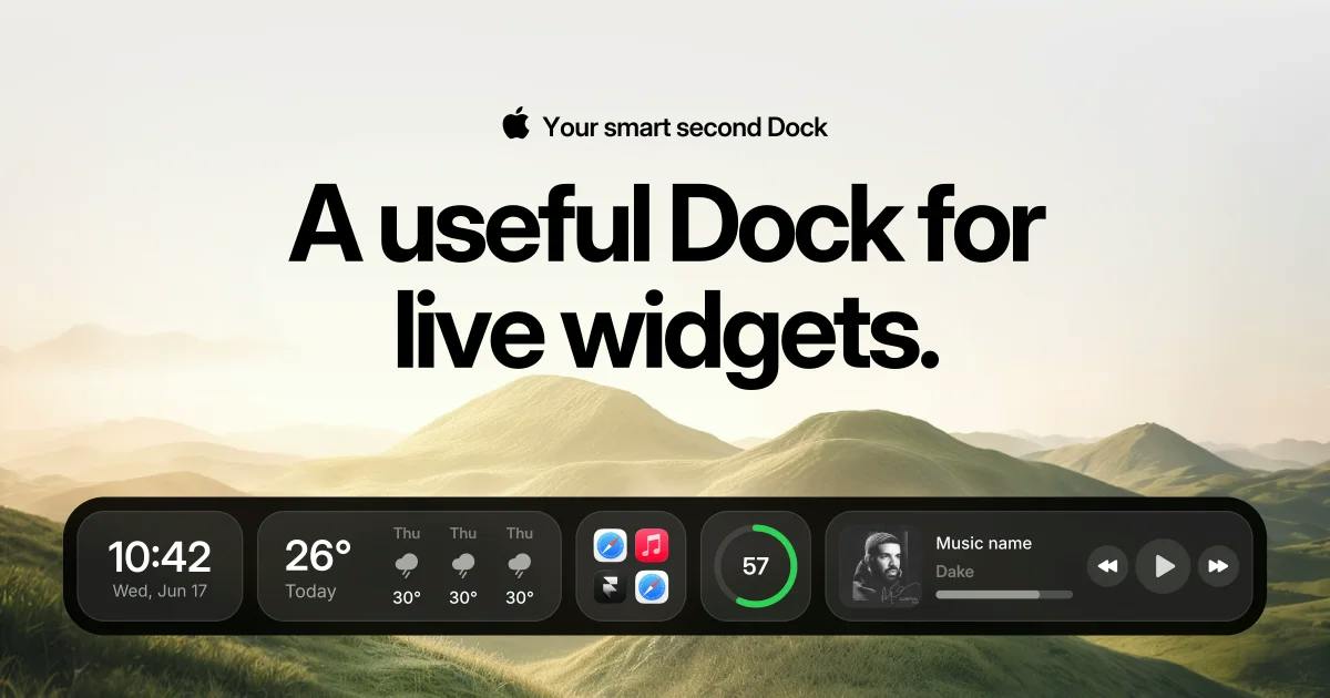 CoolDock:给Mac加个智能第二Dock,160+小组件