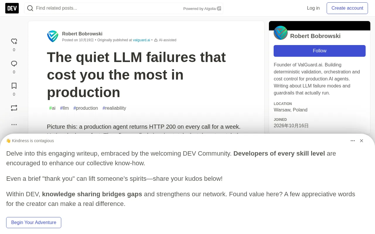 Invisible LLM Failures in Production: The Cost Behind HTTP 200