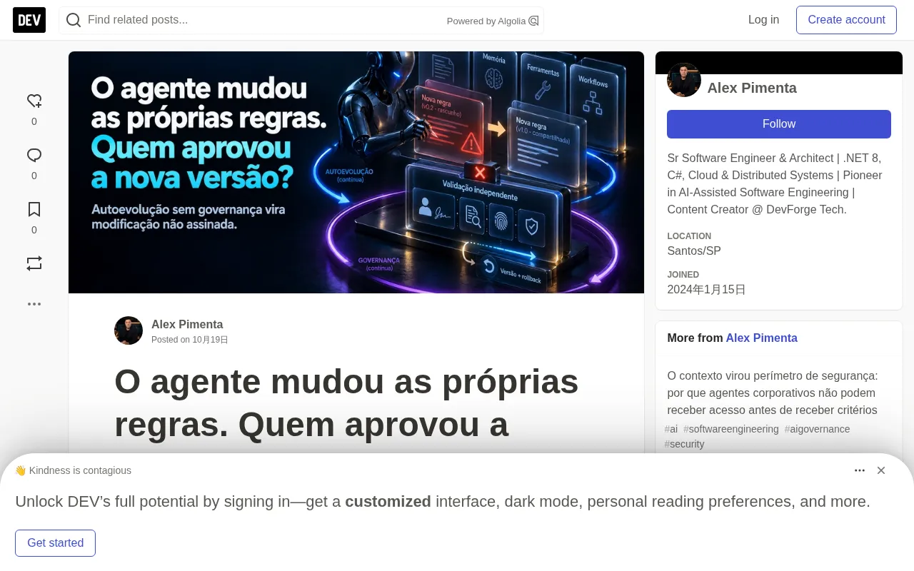 rss source: O agente mudou as próprias regras. Quem aprovou a nova versão?