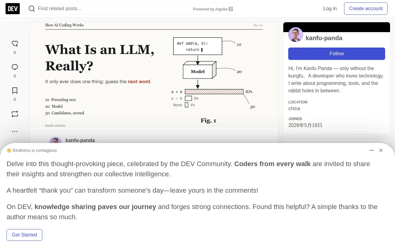 The Essence of LLMs: How Next-Token Prediction Writes Code