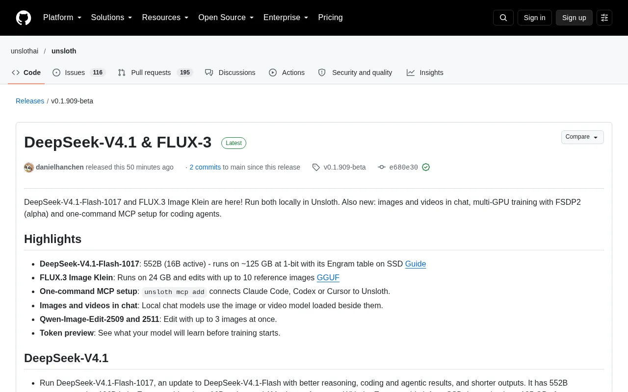 DeepSeek-V4.1 & FLUX-3 release information