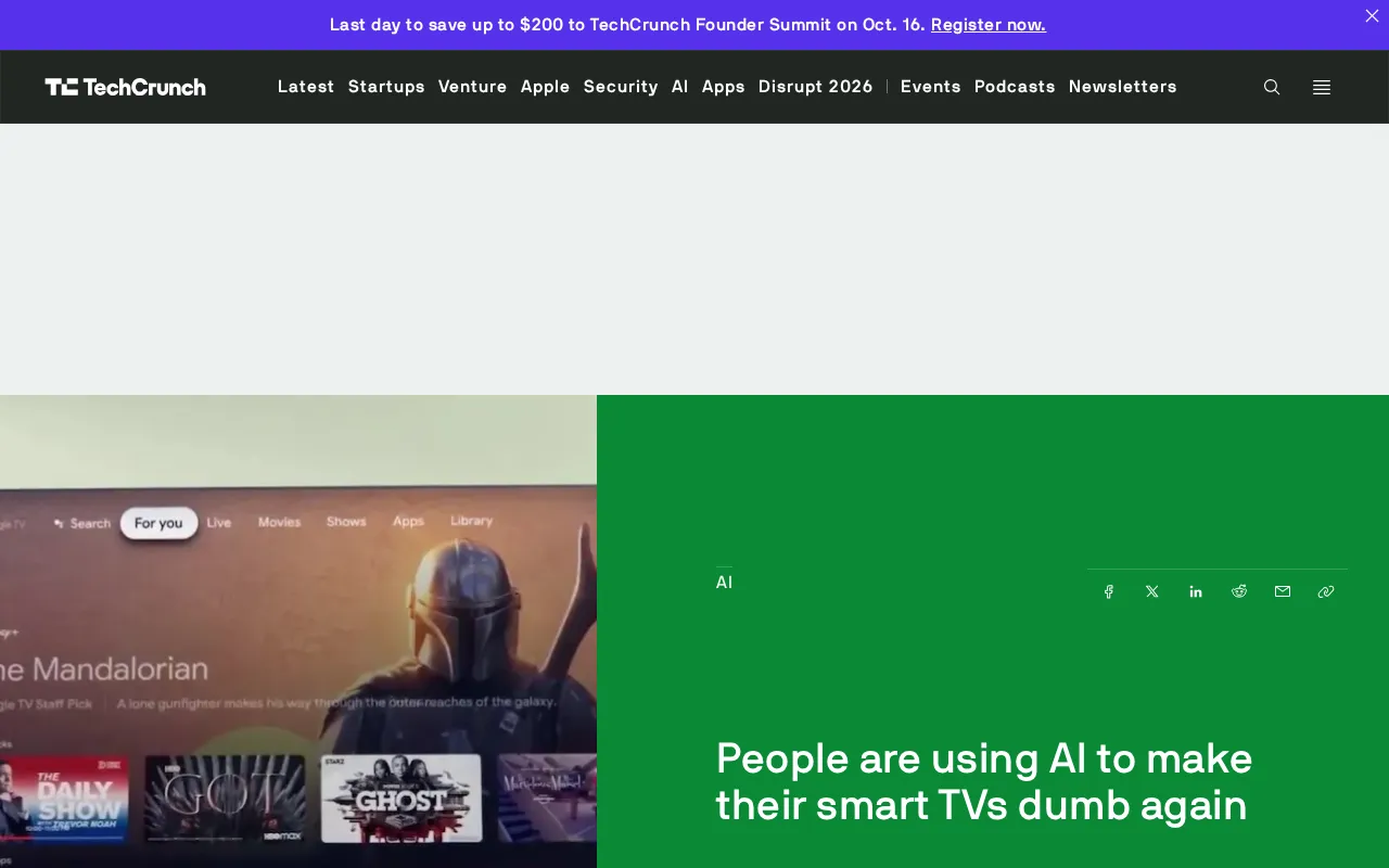 rss source: People are using AI to make their smart TVs dumb again