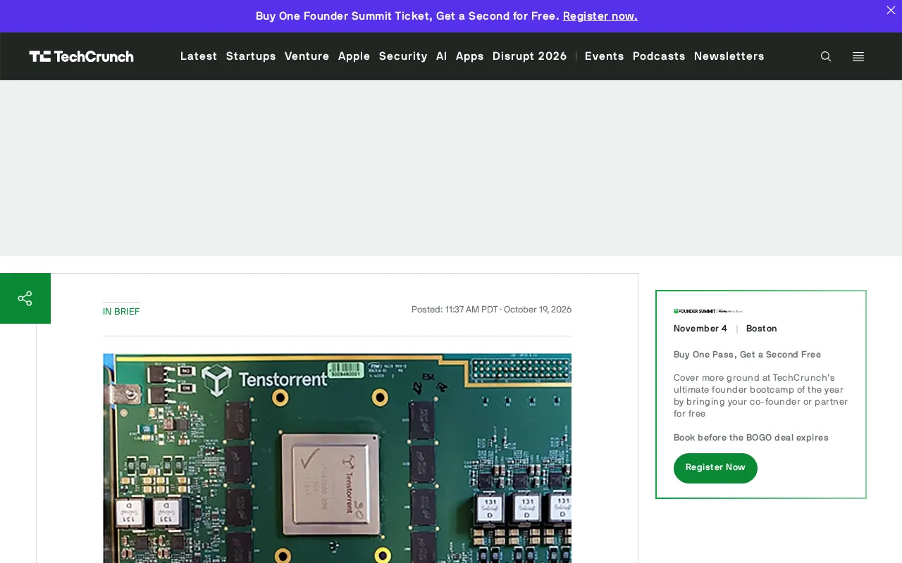 Tenstorrent Valued at $6.2 Billion: The Independent Path of Open-Weight AI Chips