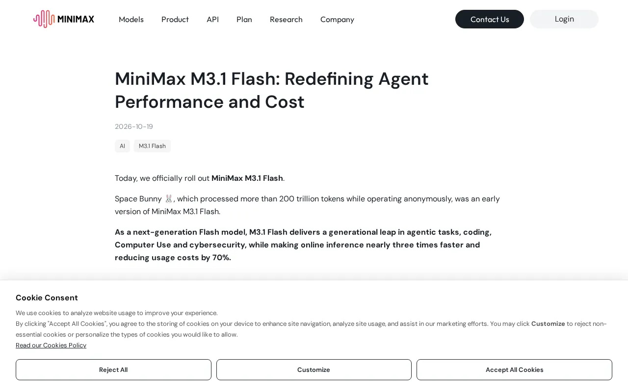 MiniMax M3.1 Flash: Another Move from a Chinese LLM Maker, Flash Series Upgrade Sparks Discussion