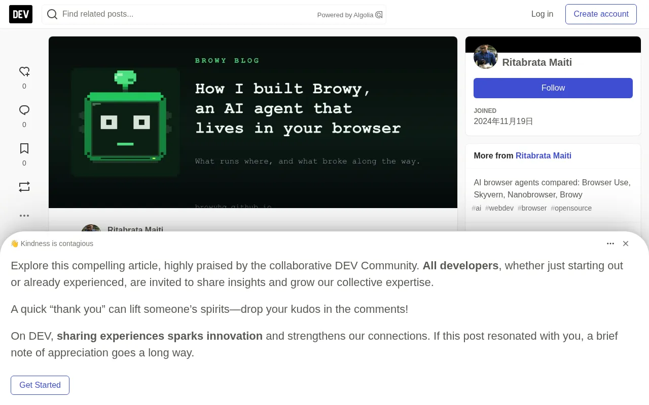 Browy: How an AI Agent Living in Your Browser Works — and the Pitfalls Along the Way