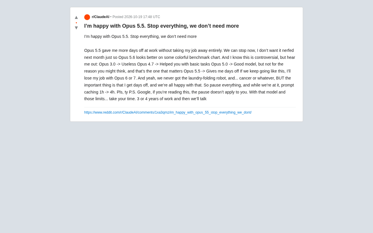 Opus 5.5 Lets Me Leave Work on Time — Please Stop the Rat Race