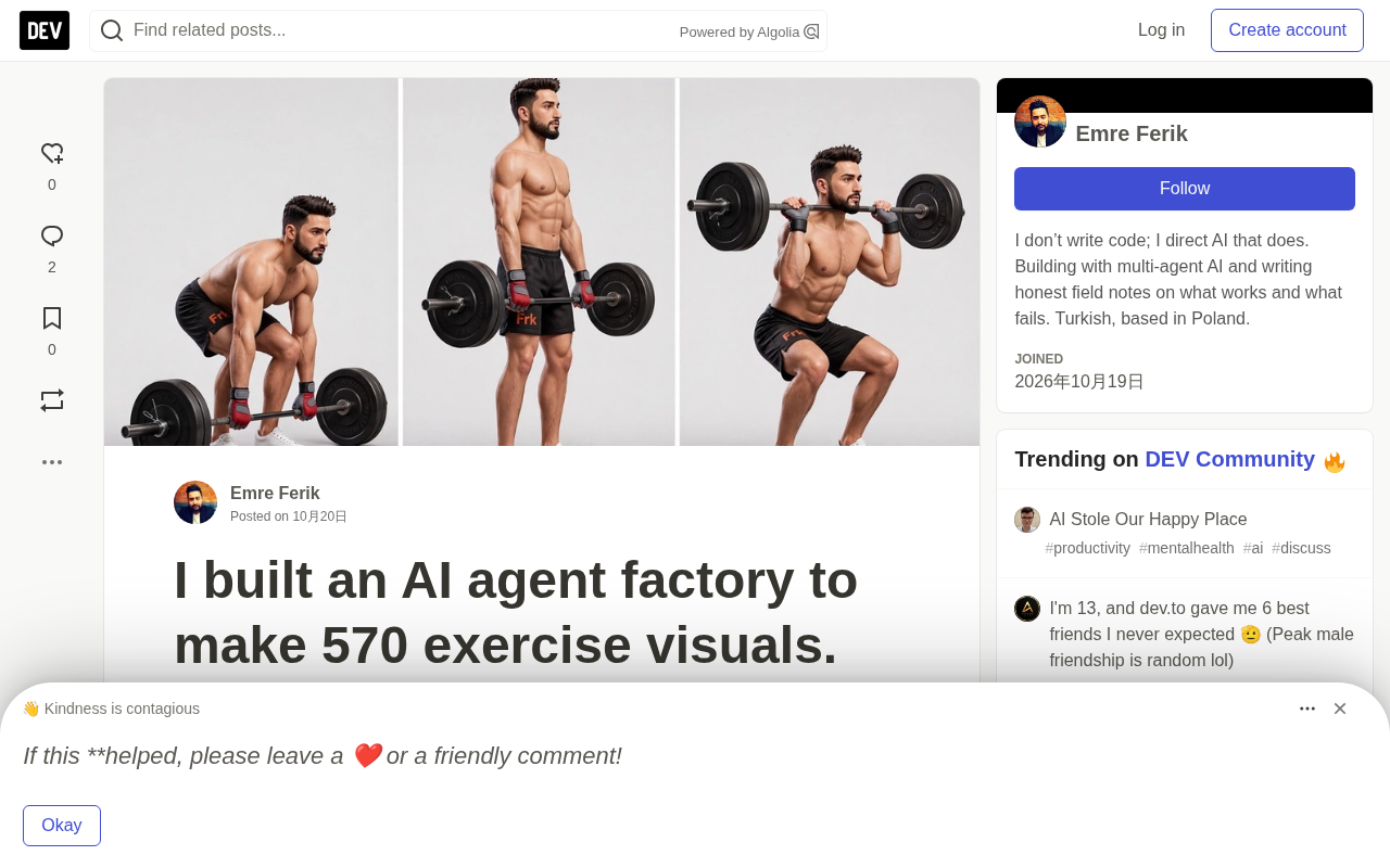 I Had AI Agents Generate 570 Fitness Images — 80% Were Garbage