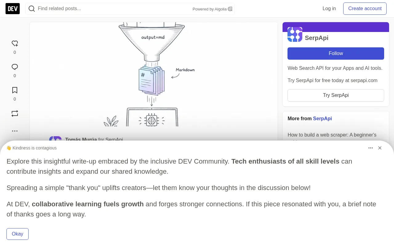 本地LLM如何装下更多网页搜索数据:Markdown输出实测