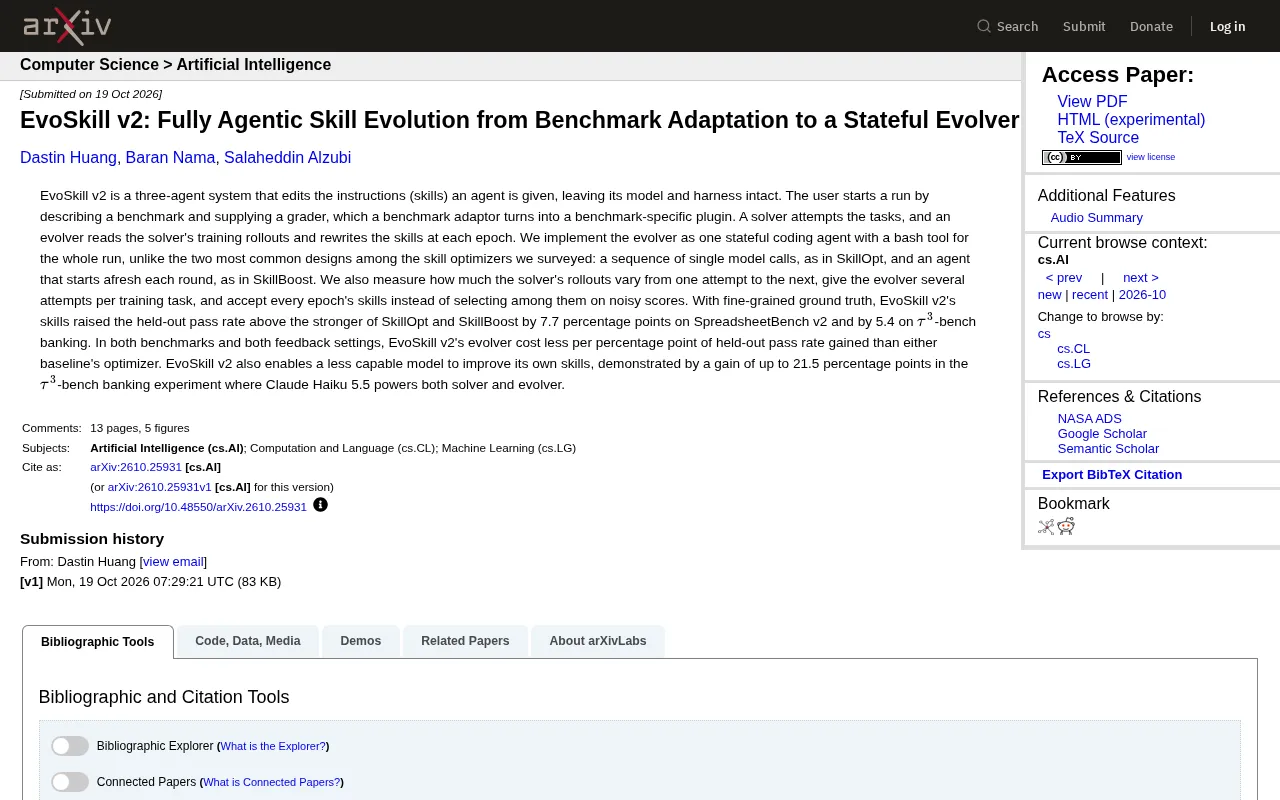 EvoSkill v2:有状态进化器如何让AI智能体自我改写技能