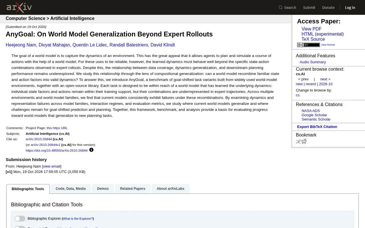 AnyGoal Benchmark: World Model Generalization Faces Compositional Challenges